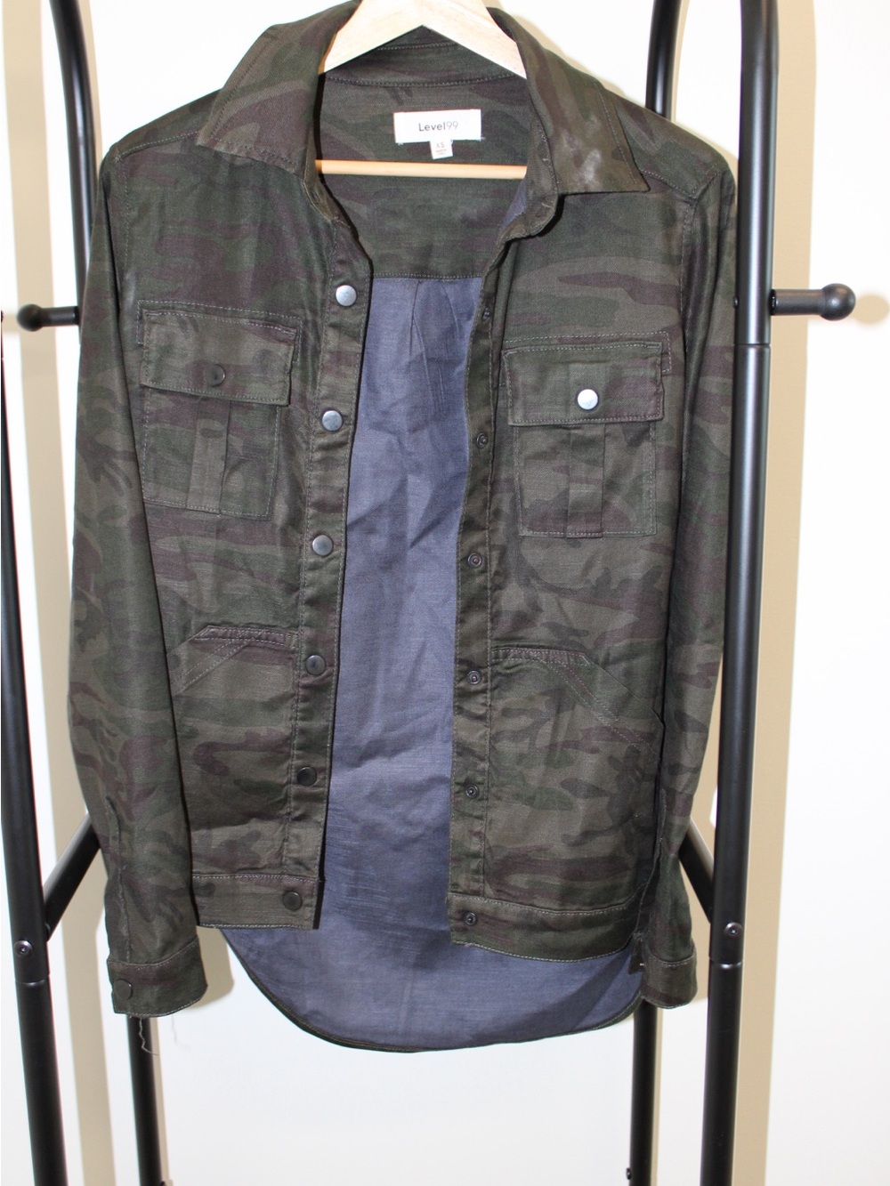 Level 99 Men's Camo Jacket - Olive Green and Dark Green